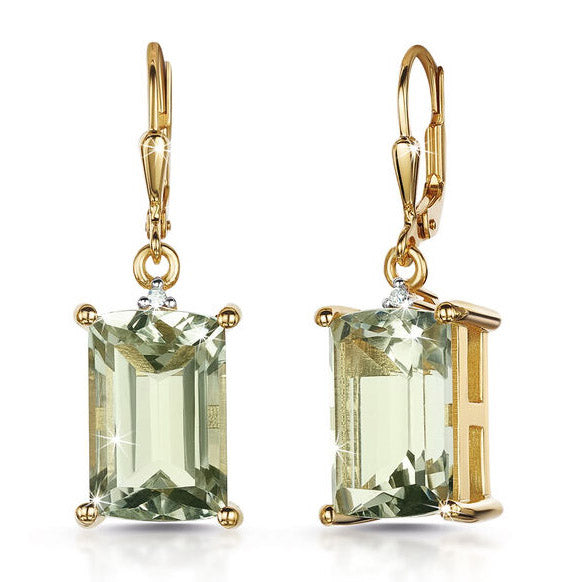 Honeydew Green Ametisti Drop korvakorut