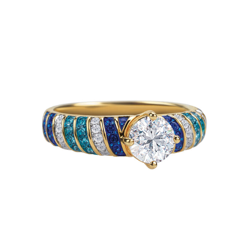 Blue Wave Henkilökohtainen Swirl Ring