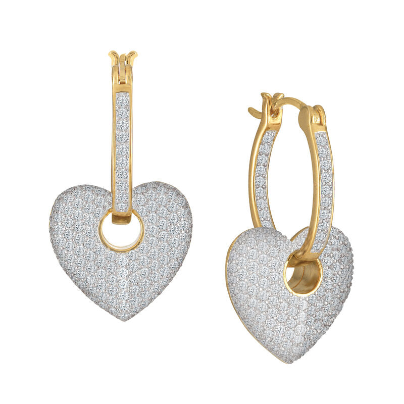 Sparkling Hearts Inside-Out Hoop korvakorut