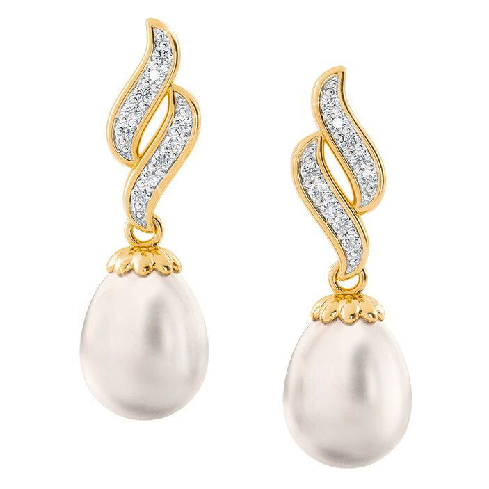 Timantti Wave Pearl korvakorut